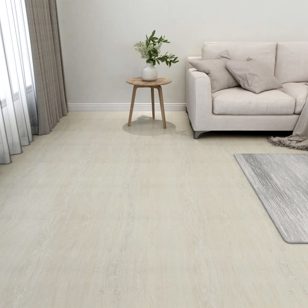 VIDAXL -Dielen 20 St. Selbstadhäsiv 1,86 m² PVC Cream -Colored