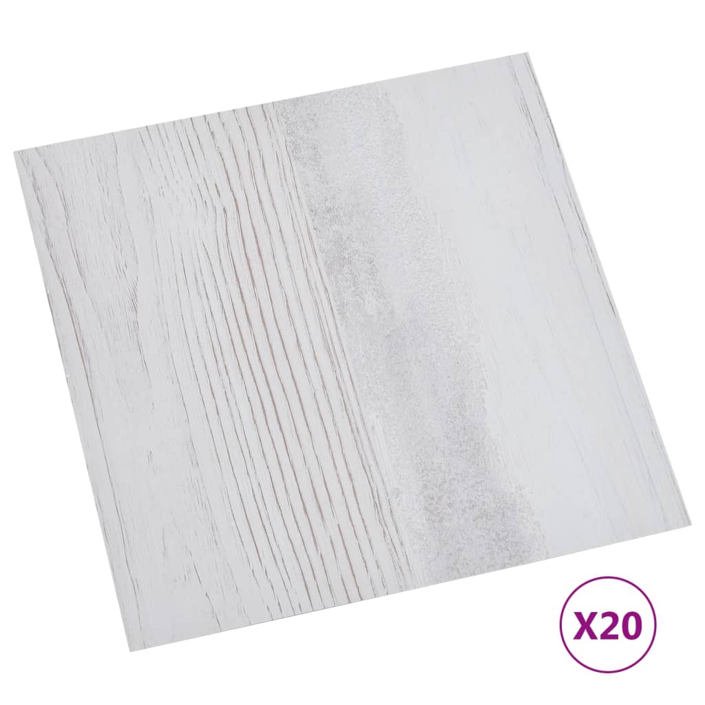 Planchers Vidaxl 20 ST auto-adhésif 1,86 m² en PVC gris clair