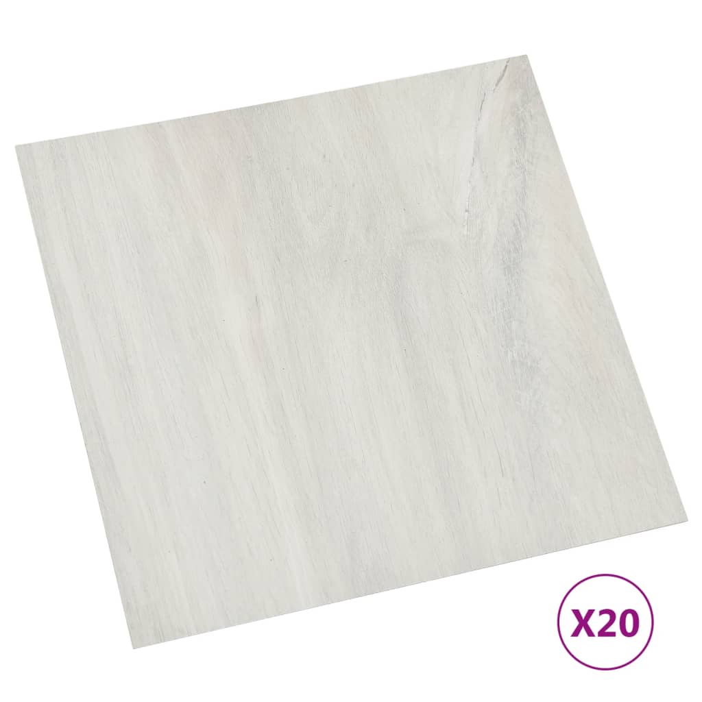 Vidaxl Floorboards 20 St auto-adhésif 1,86 m² Crème PVC -Colored