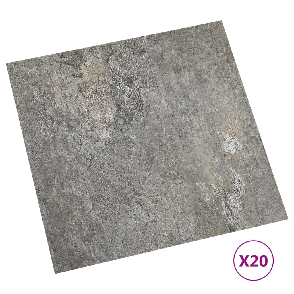 Vidaxl floorboards 20 st self -adhesive 1.86 m² PVC Gray