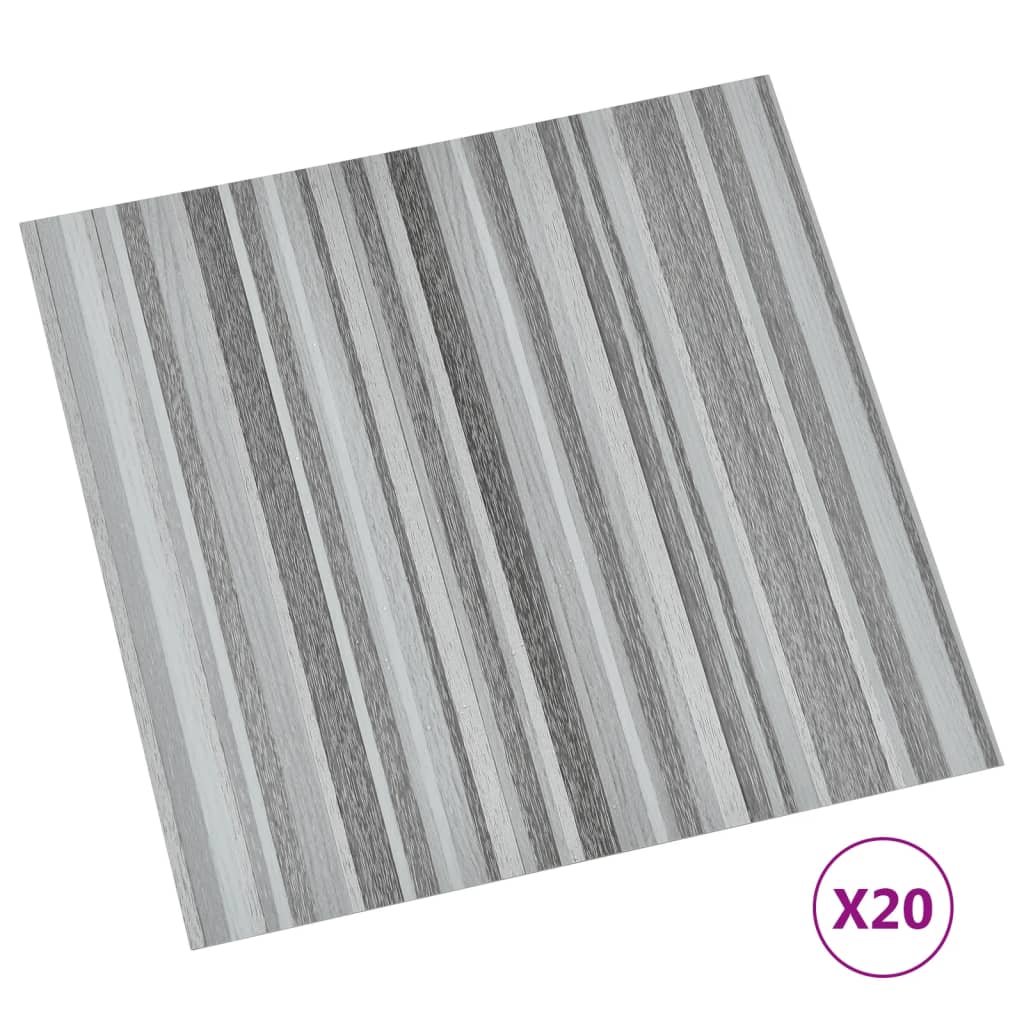 Vidaxl Floorboards 20 ST Self -fast 1,86 m² PVC lysegrå