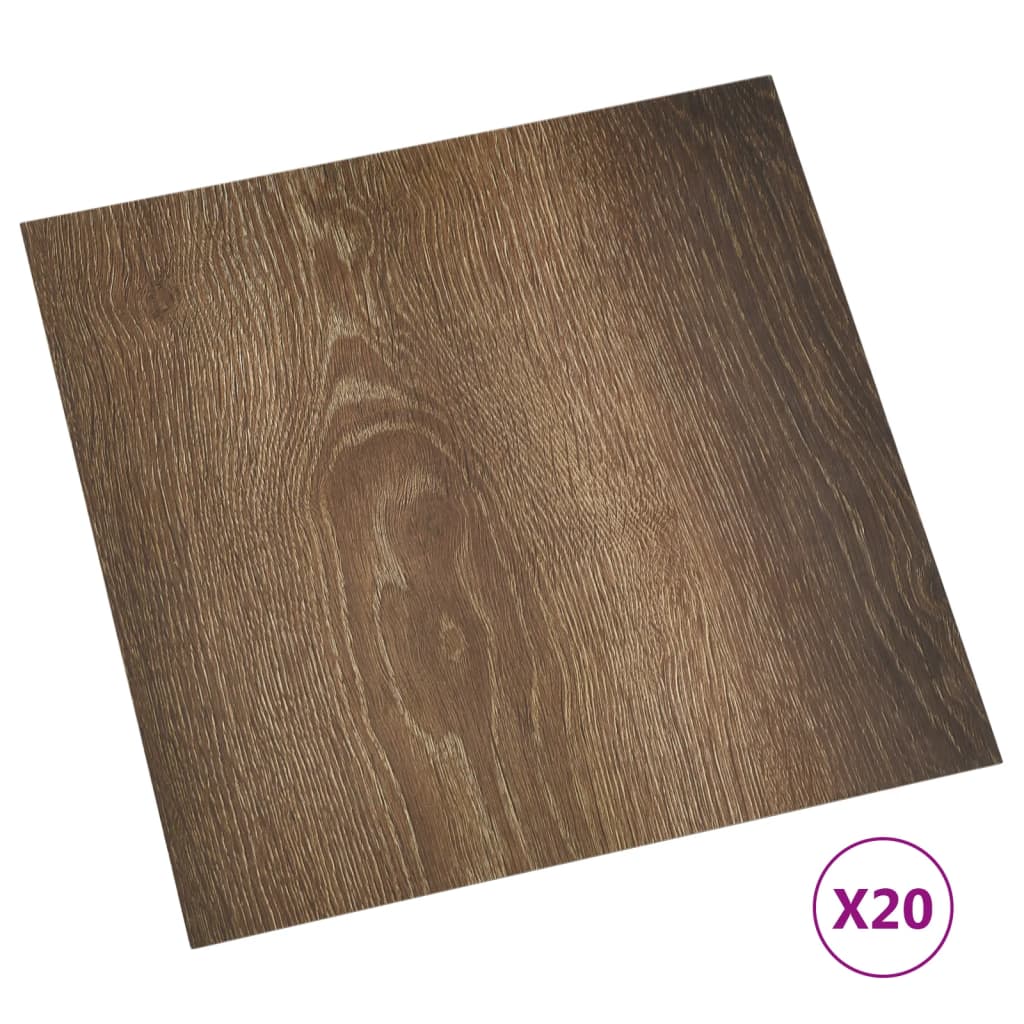 Vidaxl Floorboards 20 St Self -Adhesive 1,86 m² PVC hnědá