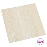 Planches de plancher vidaxl 20 ST auto-adhésif 1,86 m² pvc beige