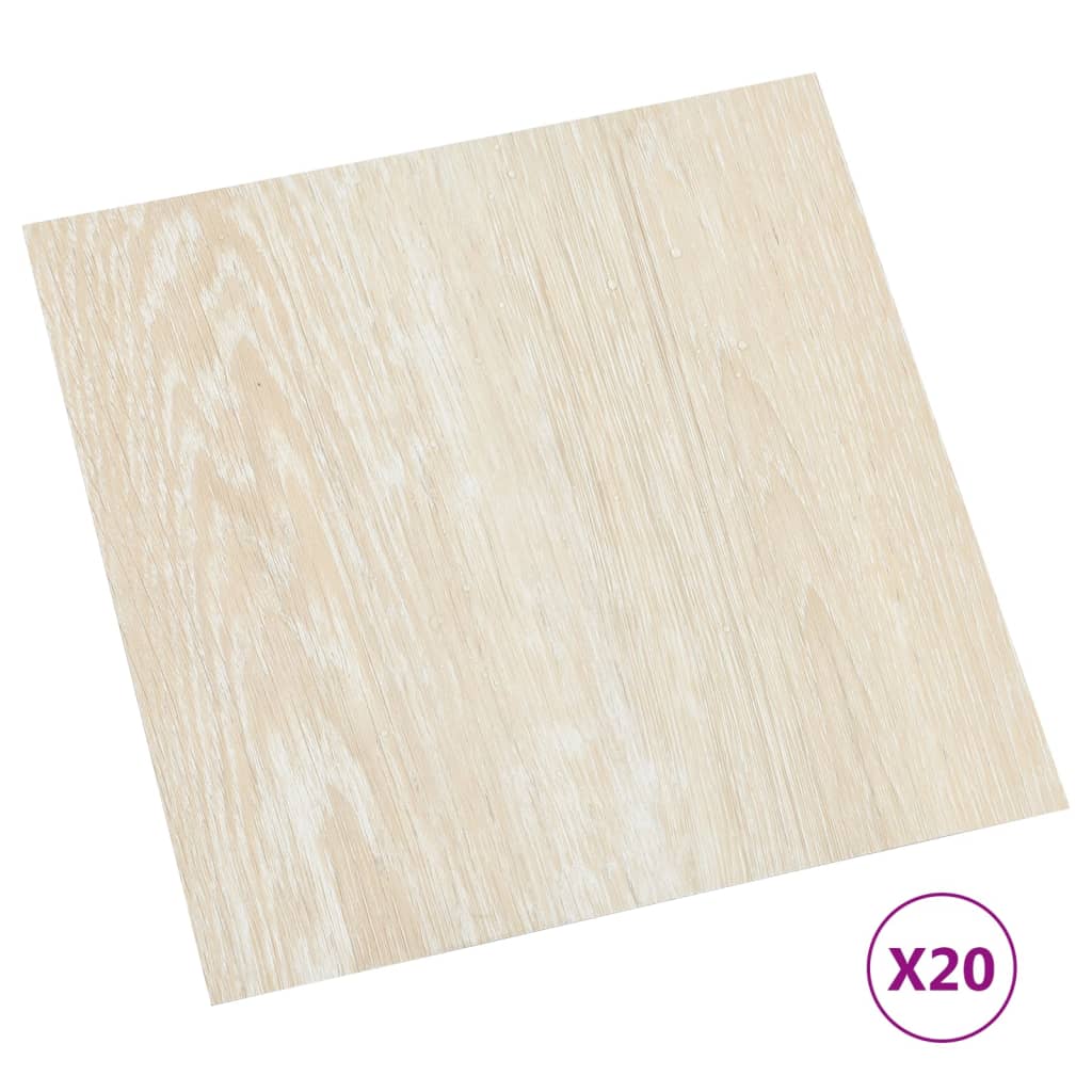 Vidaxl Floorboards 20 ST Self -fast 1,86 m² PVC Beige