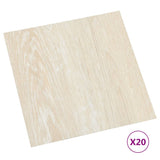 Vidaxl Floor Aboards 20 St Autoadesivo 1,86 m² Pvc beige