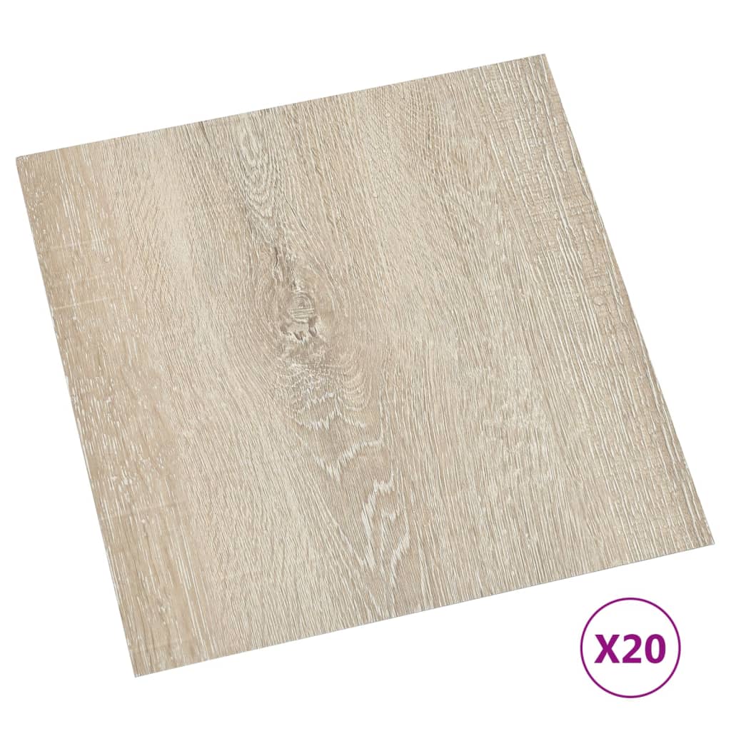 VIDAXL -Dielen 20 St. Selbstadhäsiv 1,86 m² PVC Beige