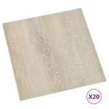 Planches de plancher vidaxl 20 ST auto-adhésif 1,86 m² pvc beige