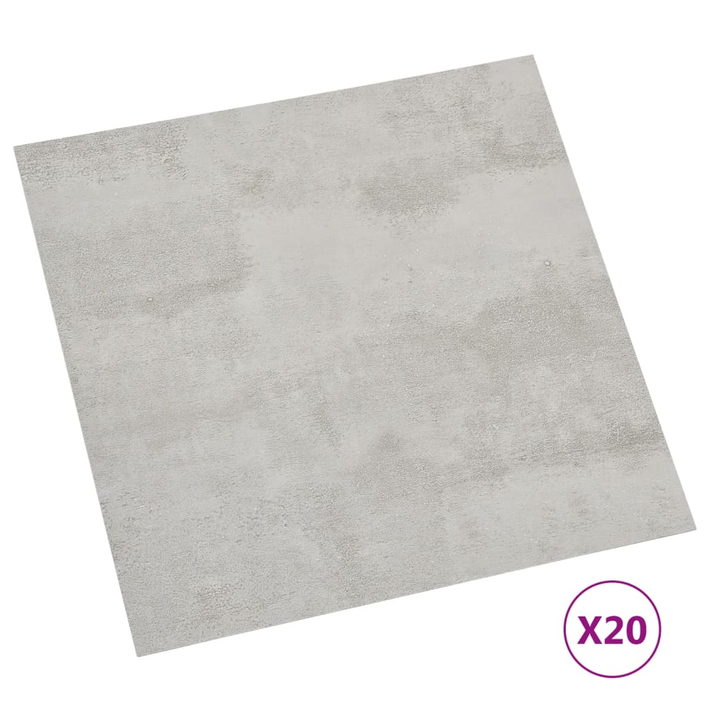 Vidaxl talne plošče 20 St Self Adhesive 1,86 m² PVC svetlo siva