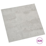 Vidaxl talne plošče 20 St Self Adhesive 1,86 m² PVC svetlo siva