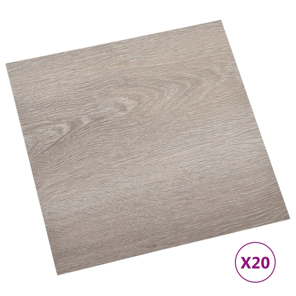 Vidaxl golvbrädor 20 st self -adhesive 1,86 m² pvc taupe