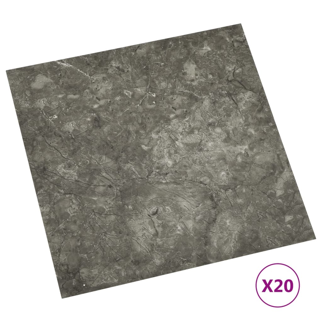 Vidaxl floorboards 20 st self -adhesive 1.86 m² PVC Gray