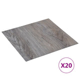 Tablas de piso Vidaxl 20 st autoadhesivo 1.86 m² PVC marrón claro