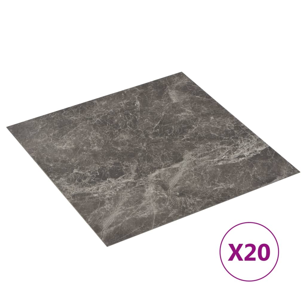 VidaXL floorboards 20 st self -adhesive 1.86 m² PVC black marble pattern