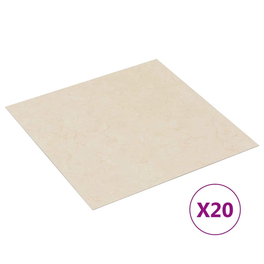 VIDAXL -Dielen 20 St. Selbstadhäsiv 1,86 m² PVC Beige