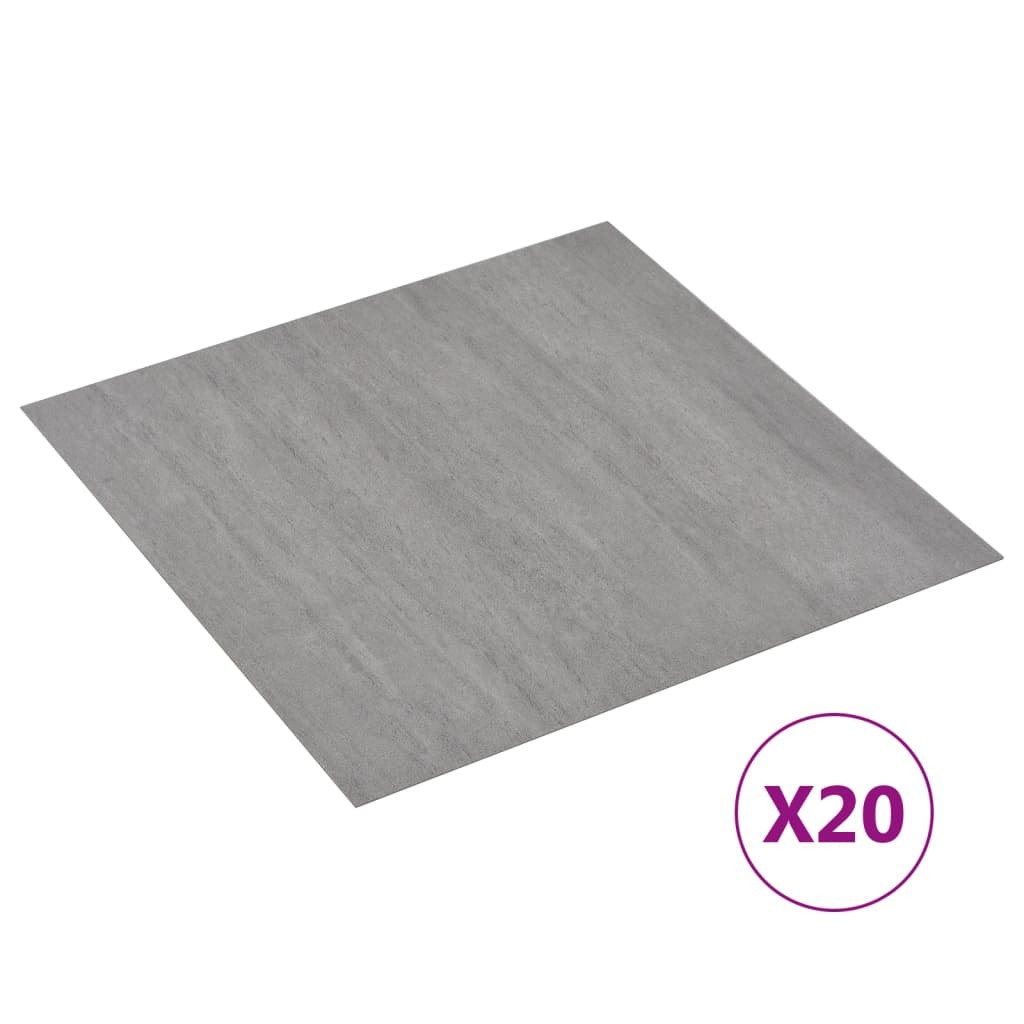 Vidaxl Floorboards 20 ST Self -fast 1,86 m² PVC Grå plettet