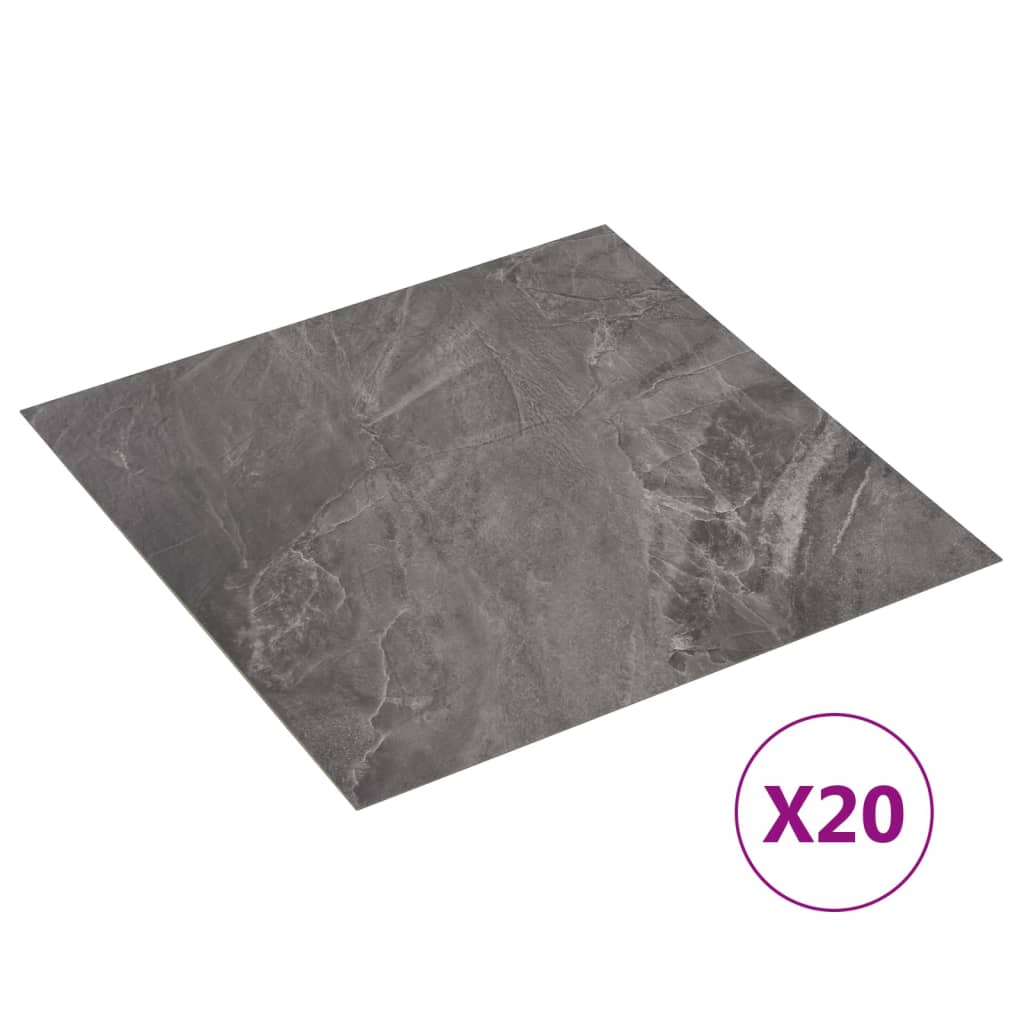 Planchers Vidaxl 20 ST auto-adhésif 1,86 m² PVC Black Modèle