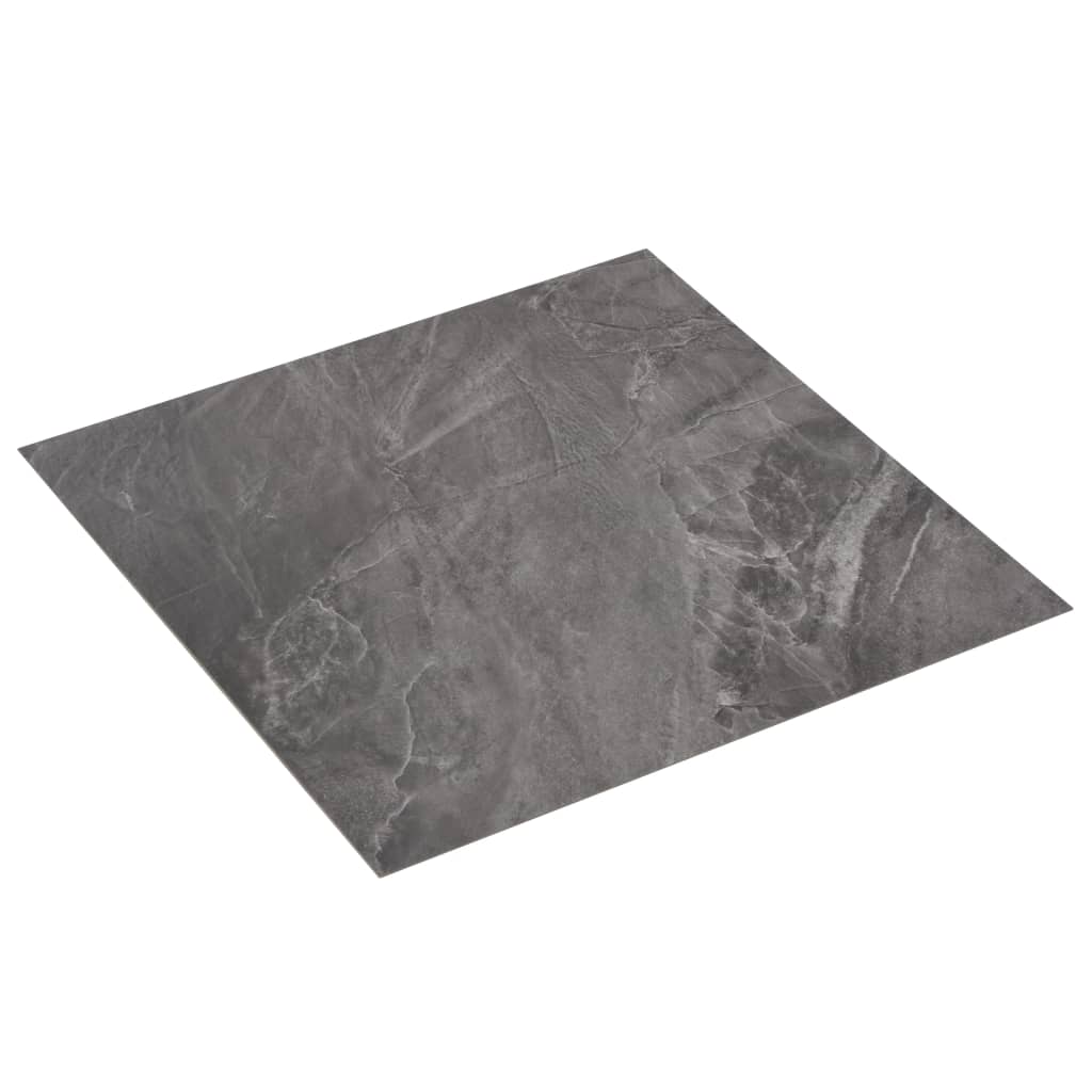 Tablas de piso Vidaxl 20 st autoadhesivo 1.86 m² PVC PATRO NEGRO