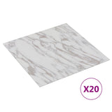 Vidaxx planches de sol 20 pcs autocollantes 1,86 m² PVC motif marbre blanc
