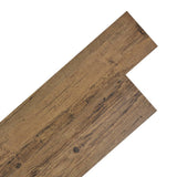 Vidaxl Floorboards Selvlavt 5,21 m² 2 mm PVC Walnut Brown