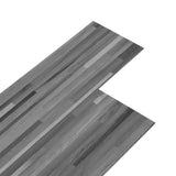 Planches de plancher vidaxl auto-adhésives 5,21 m² 2 mm en PVC gris rayé