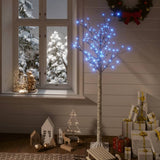 Saule d'arbre de Noël Vidaxl avec 140 LED bleus à l'intérieur et à l'extérieur 1,5 m