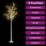 Saule de l'arbre de Noël vidaxl avec 180 LED blancs chauds à l'intérieur et à l'extérieur 1,8 m