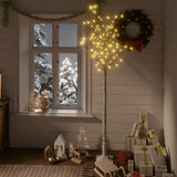 Saule de l'arbre de Noël vidaxl avec 180 LED blancs chauds à l'intérieur et à l'extérieur 1,8 m