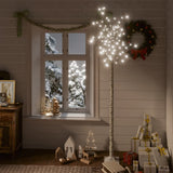 Saule d'arbre de Noël Vidaxl avec 200 LED blancs froids à l'intérieur et à l'extérieur 2,2 m
