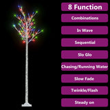 Vidaxl Christmas Trele Willow 200 LED multi-colorants à l'intérieur et à l'extérieur 2,2 m