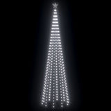 Vidaxl kegelkerstboom 752 Cold-LEDS blanc 160x500 cm