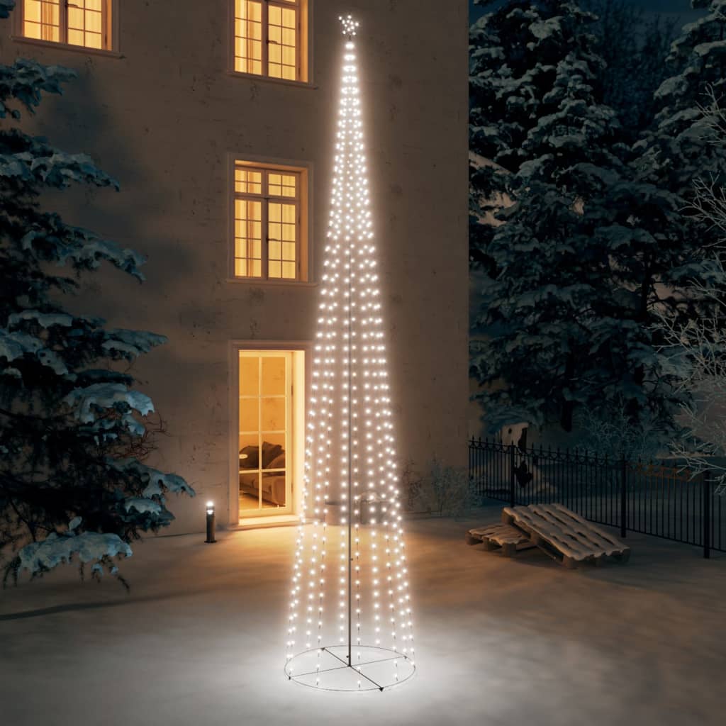 Vidaxl Kegelkerstboom 752 Cold -White LEDs 160x500 cm