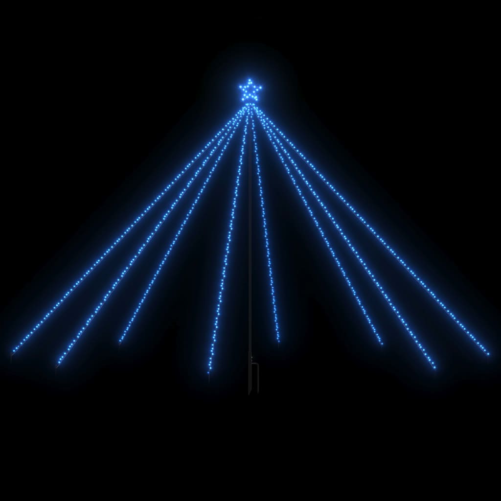 Vidaxl led-kerstboom binnen buiten 576 leds 3,6 m blauw