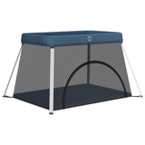 Vidaxl Baby Box avec matelas lin bleu marine