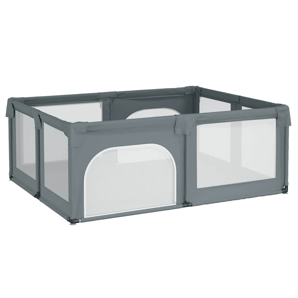 VidaXL boîte bébé avec 2 portes tissu oxford gris clair