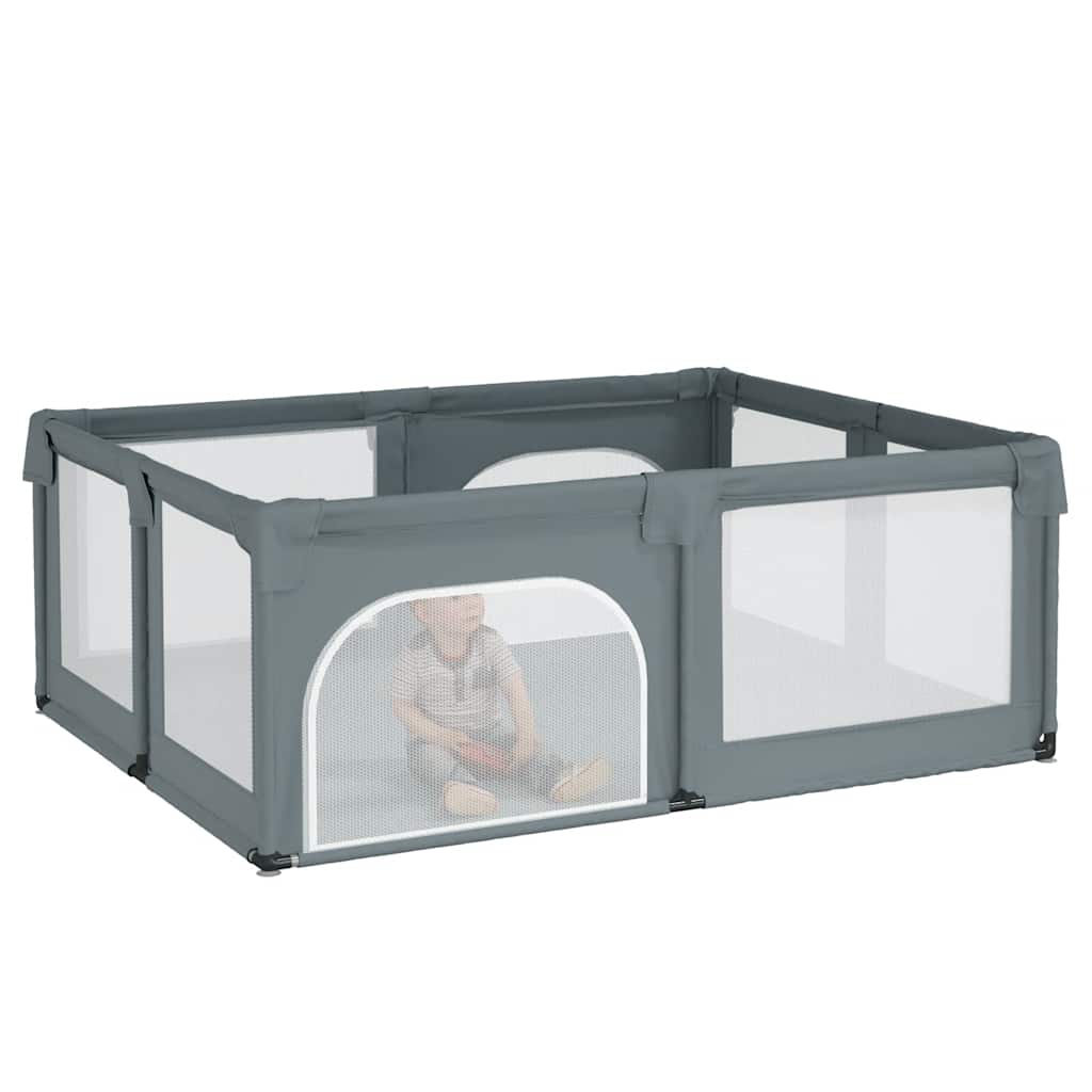 VidaXL boîte bébé avec 2 portes tissu oxford gris clair