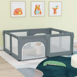 VidaXL boîte bébé avec 2 portes tissu oxford gris clair