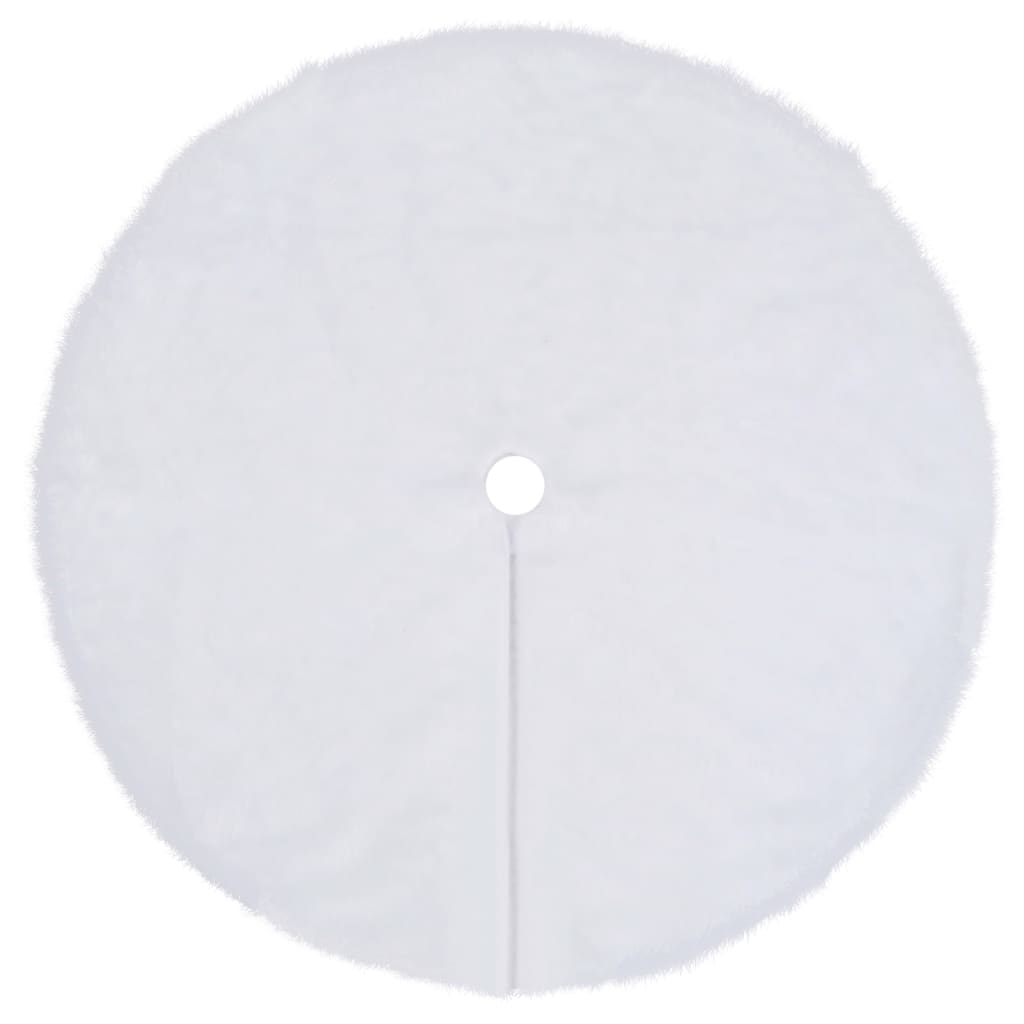 Vidaxl Jupe d'arbre de Noël 122 cm kunstvacht blanc