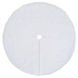 Vidaxl Jupe d'arbre de Noël 122 cm kunstvacht blanc