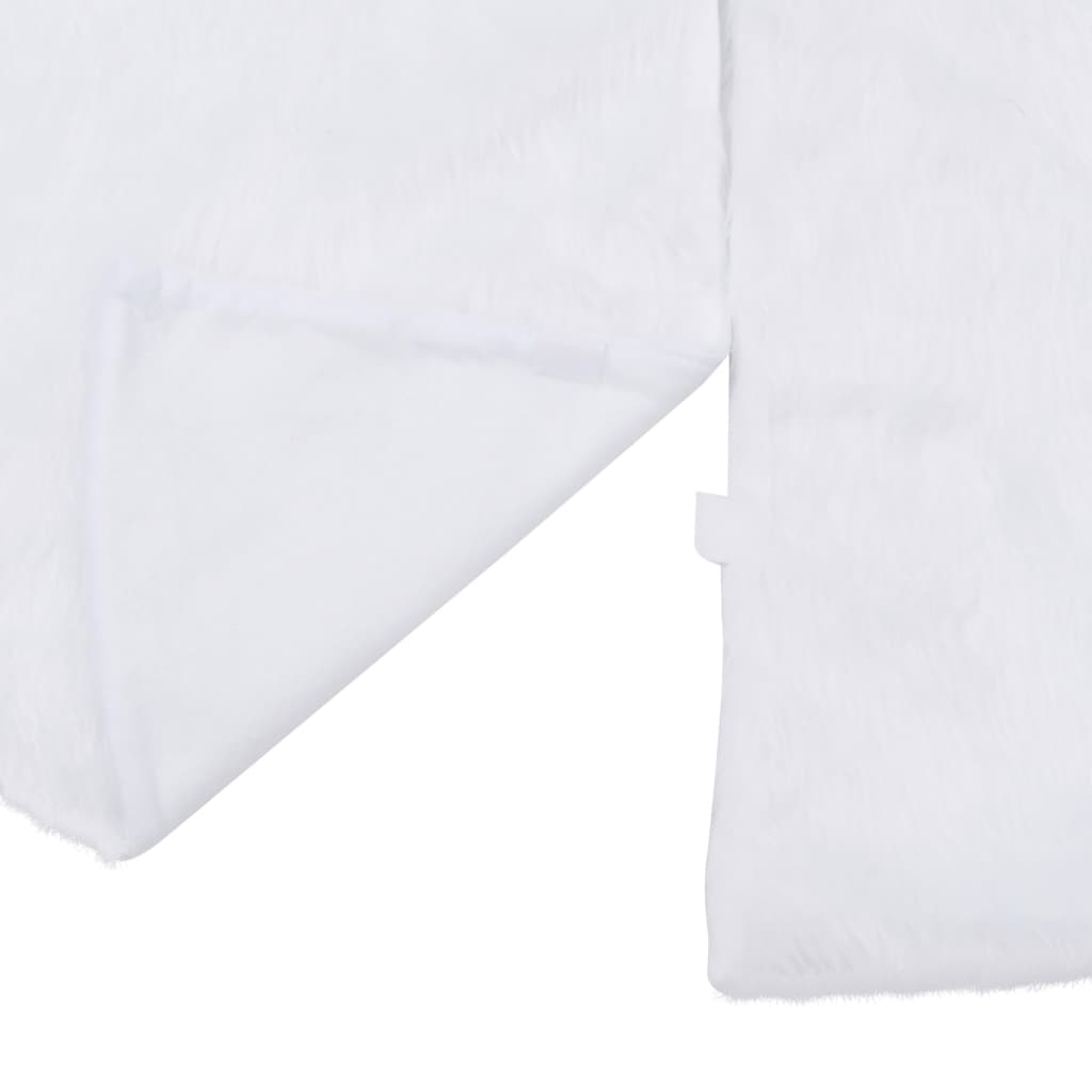 Vidaxl Jupe d'arbre de Noël 122 cm kunstvacht blanc