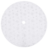 Vidaxl Jupe d'arbre de Noël luxe 90 cm véhicule artificiel blanc