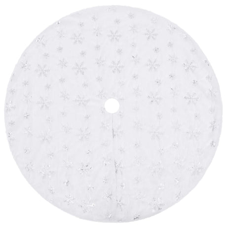 Vidaxl Jupe d'arbre de Noël luxe 90 cm véhicule artificiel blanc