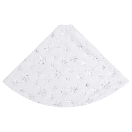 Vidaxl Jupe d'arbre de Noël luxe 90 cm véhicule artificiel blanc