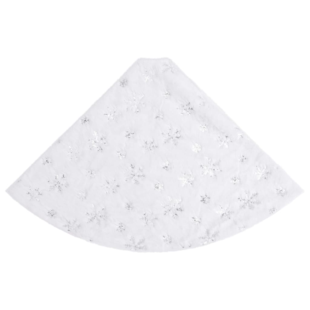 Vidaxl Christmas tree skirt luxury 90 cm artificial vehicle white