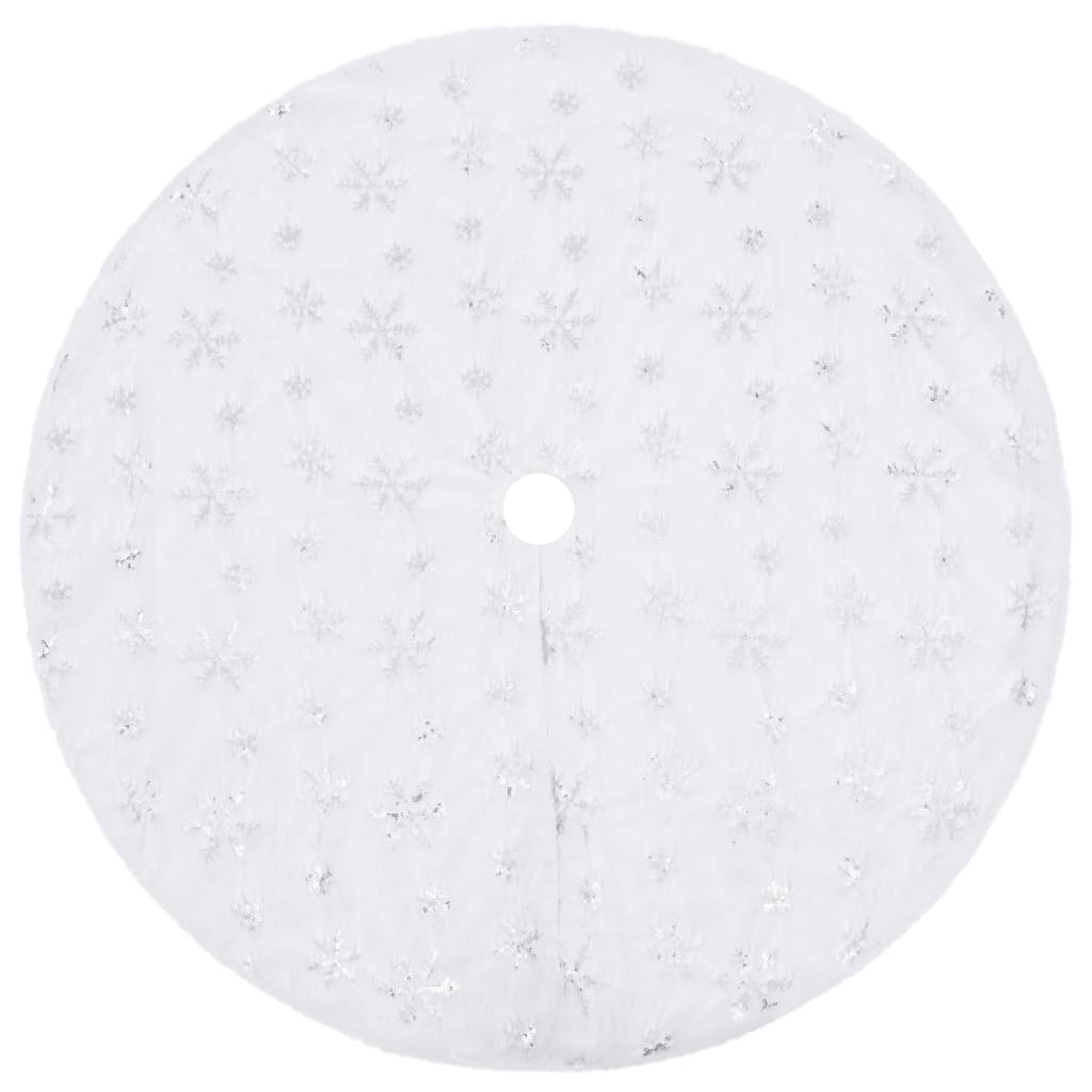 Vidaxx jupe de sapin de Noël de luxe blanc 122 cm imitation fourrure