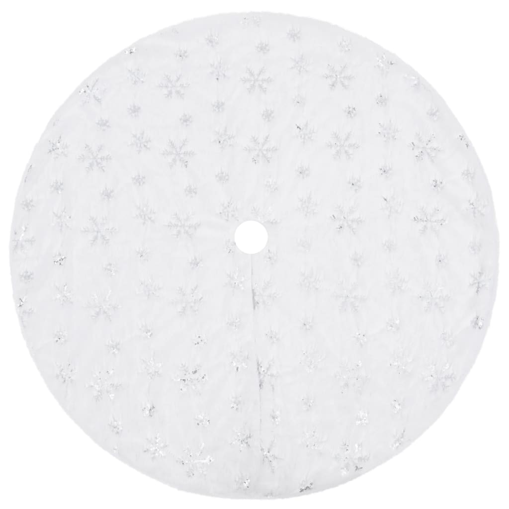 Vidaxx jupe de sapin de Noël de luxe blanc 150 cm imitation fourrure