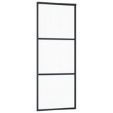 Vidaxl schuifdeur 76x205 cm esg-glas en aluminium zwart