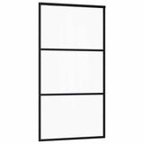 Vidaxl Porte coulissante 102x205 cm Verre ESG et noir en aluminium