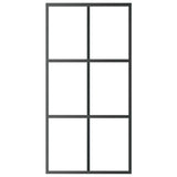 Vidaxl Porte coulissante 102x205 cm Verre ESG et noir en aluminium