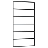Vidaxl Porte coulissante 102x205 cm Verre ESG et noir en aluminium