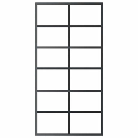 Vidaxl Porte coulissante 102x205 cm Verre ESG et noir en aluminium